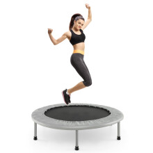 Mini Folding Trampoline Children Foldable Fitness Rebounder-Grey