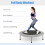 Casart Mini Folding Trampoline Children Foldable Fitness Rebounder-Grey 2