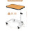 Casart Mobile Overbed Table Height Adjustable Hospital Laptop Table w/ Tilting Top 2