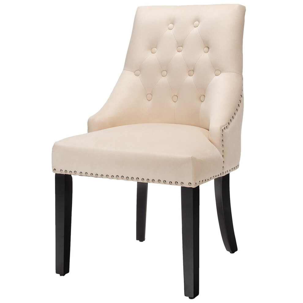 Casart Modern Button-Tufted Dining Chair Upholstered Side Chair With Nail Head Trim