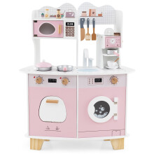 Wooden Kids Kitchen Playset Pretend Play Kitchen Toy Kitchen Set for 3+