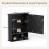 Casart Wall-mounted Bathroom Cabinet Storage Organizer w/Mirror Doors-Black 2