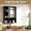 Casart Wall-mounted Bathroom Cabinet Storage Organizer w/Mirror Doors-Black 4
