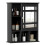 Casart Wall-mounted Bathroom Cabinet Storage Organizer w/Mirror Doors-Black 1