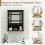 Casart Wall-mounted Bathroom Cabinet Storage Organizer w/Mirror Doors-Black 6