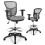 Casart Mid-Back Tall Drafting Chair Mesh Back Clerk Stool with Armrests-Grey 1