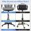 Casart Mid-Back Tall Drafting Chair Mesh Back Clerk Stool with Armrests-Grey 6