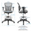 Casart Mid-Back Tall Drafting Chair Mesh Back Clerk Stool with Armrests-Grey 2