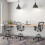 Casart Mid-Back Tall Drafting Chair Mesh Back Clerk Stool with Armrests-Grey 7