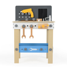 Kids Tool Bench Wooden Toddler Workbench Playset w/ Pegboard-Natural