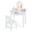 Casart Kids Vanity Set w/ Lighted Mirror Makeup Dressing Table w/ Chair 1