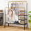 Casart Rolling Clothes Drying Rack Adjustable Double Rods Garment Rack 3