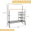 Casart Rolling Clothes Drying Rack Adjustable Double Rods Garment Rack 2