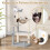 Casart Modern Cat Tree 113cm Multi-level Cat Tower w/Jumping Platforms-Natural 7