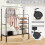 Casart Rolling Clothes Drying Rack Adjustable Double Rods Garment Rack 7