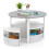 Casart Kids Table and Chair Set 5 Piece Toddler Round Nesting Table-Grey 1