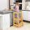 Casart Kitchen Step Stool for Toddlers Bamboo Kids Standing Tower with Safety Rail 5