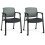 Casart Waiting Room Chairs Set of 2 Stackable Office Guest Mesh Chairs-Grey 2