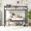 Casart Single Loft Bed Metal Bed Frame w/ Guardrail & 2 Ladders-Black 6