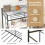 Casart Single Loft Bed Metal Bed Frame w/ Guardrail & 2 Ladders-Black 7