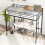 Casart Single Loft Bed Metal Bed Frame w/ Guardrail & 2 Ladders-Black 3