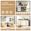 Casart Single Loft Bed Metal Bed Frame w/ Guardrail & 2 Ladders-Silver 7