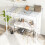 Casart Single Loft Bed Metal Bed Frame w/ Guardrail & 2 Ladders-White 5