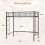 Casart Single Loft Bed Metal Bed Frame w/ Guardrail & 2 Ladders-Black 2