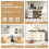 Casart Single Loft Bed Metal Bed Frame w/ Guardrail & 2 Ladders-White 7