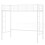 Casart Single Loft Bed Metal Bed Frame w/ Guardrail & 2 Ladders-White 1