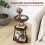 Casart Set of 2 Round Side Table 3-Tier Accent End Table Bedside Table 5