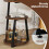 Casart Set of 2 Round Side Table 3-Tier Accent End Table Bedside Table 6