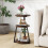Casart Set of 2 Round Side Table 3-Tier Accent End Table Bedside Table 7