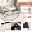 Casart Single Size Trundle Bed Linen Upholstered Daybed w/ Trundle Sofa Bed Frame 7