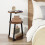 Casart Set of 2 Round Side Table 3-Tier Accent End Table Bedside Table 3