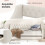 Casart Single Size Trundle Bed Linen Upholstered Daybed w/ Trundle Sofa Bed Frame 4