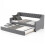 Casart Single Size Trundle Bed Linen Upholstered Daybed w/ Trundle Sofa Bed Frame 1