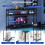 Casart L-Shaped Gaming Desk Reversible Corner Computer Desk w/LED Strip-Black 4