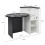 Casart Reception Desk Front Counter Desk w/ Lockable Drawer & Shelf-Black 2