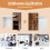 Casart Reception Desk Front Counter Desk w/ Lockable Drawer-White 5