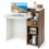 Casart Reception Desk Front Counter Desk w/ Lockable Drawer-White 1