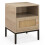 Casart Rattan Door Bedside Table Compact Nightstand Boho Style End Side Table 1