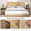 Casart Rattan Door Bedside Table Compact Nightstand Boho Style End Side Table 4