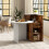 Casart Reception Desk Front Counter Desk w/ Lockable Drawer-White 7