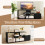 Casart TV Stand for 55" TVs 3-Tier Asymmetrical Media Console Table w/ Storage, Black 2