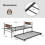 Casart Metal Daybed with Pull-out Trundle Single Sofa Guest Bed with Headboard 2