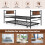 Casart Metal Daybed with Pull-out Trundle Single Sofa Guest Bed with Headboard 5