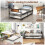 Casart Metal Daybed with Pull-out Trundle Single Sofa Guest Bed with Headboard 4
