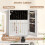 Casart Vanity Set Dressing Table & Chair Set w/ 3 Lighting Modes & Cabinet 7