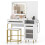 Casart Vanity Set Dressing Table & Chair Set w/ 3 Lighting Modes & Cabinet 1